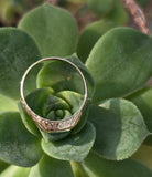 18k gold green tourmaline solitaire estate ring