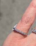 Platinum 6 diamond vintage wedding band