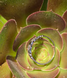 18k white gold Deco 12 diamond estate wedding stackable band