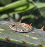 14k yellow gold diamond eternity band - size 7.25