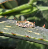 14k yellow gold diamond eternity band - size 7.25