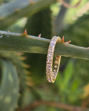 14k yellow gold diamond eternity band - size 7.25