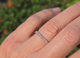 14k yellow gold diamond eternity band - size 7.25