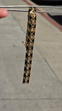18k gold diamond & black enamel estate bracelet