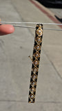 18k gold diamond & black enamel estate bracelet