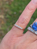 18ct and platinum two tone bezel 5 diamond estate antique band
