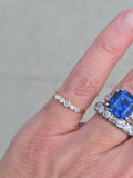 18ct and platinum two tone bezel 5 diamond estate antique band