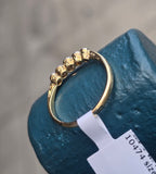18ct and platinum two tone bezel 5 diamond estate antique band