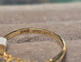 18ct and platinum two tone bezel 5 diamond estate antique band
