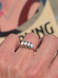 10ct gold Victorian emerald & opal antique ring
