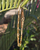 platinum & 18ct gold two tone antique diamond bracelet
