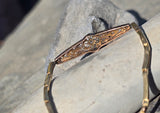 platinum & 18ct gold two tone antique diamond bracelet