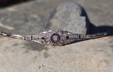 18ct gold two tone Deco diamond and sapphire estate bracelet