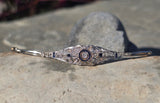 18ct gold two tone Deco diamond and sapphire estate bracelet