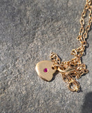 18k gold Robert Coin Granada diamond and ruby estate locket HOLD