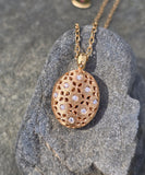 18k gold Robert Coin Granada diamond and ruby estate locket HOLD