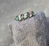 10k gold Victorian foe pearl & green doublet ring