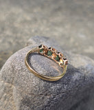 10k gold Victorian foe pearl & green doublet ring