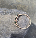 10k gold Victorian foe pearl & green doublet ring