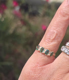 10k gold Victorian foe pearl & green doublet ring