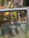 platinum & gold two-tone old cut diamond c.1920's earrings