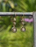 platinum & gold two-tone old cut diamond c.1920's earrings