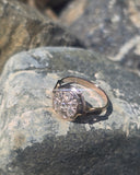 14k gold old cut diamond cluster antique ring