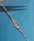 platinum & 18ct gold two tone antique diamond bracelet