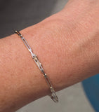 platinum & 18ct gold two tone antique diamond bracelet