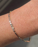 platinum & 18ct gold two tone antique diamond bracelet