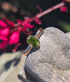 10ct gold green tourmaline solitaire estate ring