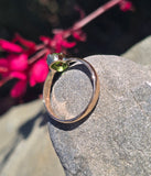 10ct gold green tourmaline solitaire estate ring
