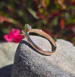 10ct gold green tourmaline solitaire estate ring