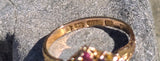 15ct gold Victorian ruby, pearl and old cut diamond ring band