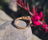15ct gold Victorian ruby, pearl and old cut diamond ring band