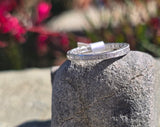 Platinum diamond channel set engraved eternity wedding stackable band - size 5