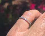 Platinum diamond channel set engraved eternity wedding stackable band - size 5