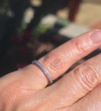 Platinum diamond channel set engraved eternity wedding stackable band - size 5