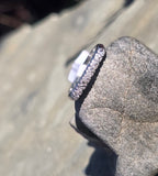 Platinum 7 diamond estate wedding band