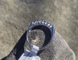 Platinum 7 diamond estate wedding band