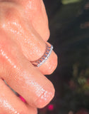 Platinum 7 diamond estate wedding band