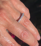 Platinum 7 diamond estate wedding band