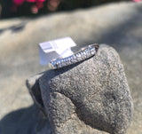 Platinum 7 diamond estate stackable wedding band