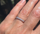 Platinum 7 diamond estate stackable wedding band
