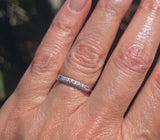Platinum 7 diamond estate stackable wedding band