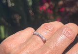 Platinum 7 diamond estate stackable wedding band