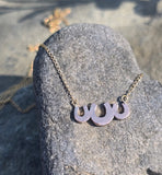 9ct gold Victorian horseshoe seed pearl and turquoise necklace pendant