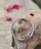 Platinum 5 diamond Deco stackable vintage wedding band