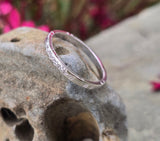 Platinum 5 diamond Deco stackable vintage wedding band