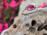 plat & 18ct gold two-tone pink tourmaline & diamond antique ring